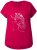 Ulla Popken Metallic Animal Cap Sleeve Graphic Tee Dark Raspberry - Mintás pólók nőknek - 