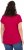 Ulla Popken Metallic Animal Cap Sleeve Graphic Tee Dark Raspberry - Mintás pólók nőknek - 