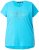 Ulla Popken Metallic Animal Cap Sleeve Graphic Tee Deep Aqua - Mintás pólók nőknek - 