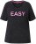 Ulla Popken Easy Short Sleeve Acid Wash Graphic Tee Black - Mintás pólók nőknek - 