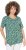 Ulla Popken Floral Pointed Hem Short Sleeve Tee Green - Mintás pólók nőknek - 