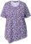 Ulla Popken Floral Pointed Hem Short Sleeve Tee Purple - Mintás pólók nőknek - Mintás pólók nőknek
