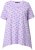Ulla Popken Palm Tree Print Pointed Hem Tee Lavender - Mintás pólók nőknek - 