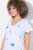 Ulla Popken Cross Stitch Short Sleeve Tee Snow White - Mintás pólók nőknek - Mintás pólók nőknek