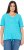 Ulla Popken Ride The Wave Short Sleeve V-Neck Graphic Tee Deep Aqua - Mintás pólók nőknek - 
