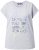 Ulla Popken Long Beach Lettering Cap Sleeve Tee Light Grey Melange - Mintás pólók nőknek - 