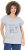 Ulla Popken Long Beach Lettering Cap Sleeve Tee Light Grey Melange - Mintás pólók nőknek - 