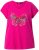 Ulla Popken Free Spirit Butterfly Cap Sleeve Graphic Tee Magenta Pink - Mintás pólók nőknek - 