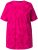 Ulla Popken Feather Print Short Sleeve V-Neck Tee Berry - Mintás pólók nőknek - 