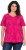 Ulla Popken Feather Print Short Sleeve V-Neck Tee Berry - Mintás pólók nőknek - 