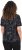 Ulla Popken Abstract Animal Print Short Sleeve Tee Black - Mintás pólók nőknek - 