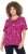 Ulla Popken Abstract Animal Print Short Sleeve Tee Magnolia Red - Mintás pólók nőknek - 