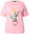Ulla Popken Cactus Short Sleeve Graphic Tee Pink - Mintás pólók nőknek - 