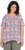 Ulla Popken Half-sleeve A-line V-neck Pointed Hem Animal Pattern T-shirt Snow White - Mintás pólók nőknek - 