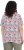 Ulla Popken Half-sleeve A-line V-neck Pointed Hem Animal Pattern T-shirt Snow White - Mintás pólók nőknek - 