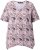 Ulla Popken Half-sleeve A-line V-neck Pointed Hem Animal Pattern T-shirt Pastel Rose - Mintás pólók nőknek - 