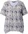 Ulla Popken Half-sleeve A-line V-neck Pointed Hem Animal Pattern T-shirt Moss - Mintás pólók nőknek - 