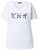 Ulla Popken Bow Short Sleeve Graphic Tee Snow White - Mintás pólók nőknek - 