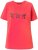 Ulla Popken Bow Short Sleeve Graphic Tee Light Red - Mintás pólók nőknek - 