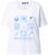 Ulla Popken Drinks And Sunset Graphic Tee Snow White - Mintás pólók nőknek - 
