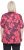 Ulla Popken Quick Drying Flower Print Short Sleeve Tee Dark Cherry - Mintás pólók nőknek - 