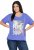 Ulla Popken Lady Of The Moon Short Sleeve Graphic Tee Lavender - Mintás pólók nőknek - 