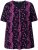 Ulla Popken Letter Print Short Sleeve Tee Magnolia Red - Mintás pólók nőknek - 