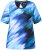 Ulla Popken Cutout Abstract Print Short Sleeve Tee Light Sapphire - Mintás pólók nőknek - 