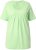 Ulla Popken Essential Front Pleat Tee Light Green - Pólók - 