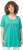 Ulla Popken Essential Front Pleat Tee Turquoise Green - Pólók - 