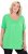 Ulla Popken Essential Front Pleat Tee Mint Green - Pólók - 