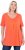 Ulla Popken Essential Front Pleat Tee Pink Coral - Pólók - 
