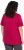 Ulla Popken Essential Front Pleat Tee Dark Raspberry - Pólók - 