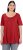 Ulla Popken Essential Front Pleat Tee Poppy - Pólók - 