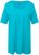 Ulla Popken Essential Front Pleat Tee Deep Aqua - Pólók - 