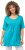 Ulla Popken Essential Front Pleat Tee Deep Aqua - Pólók - 