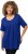 Ulla Popken Essential Front Pleat Tee Cobalt Blue - Pólók - 