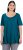 Ulla Popken Essential Front Pleat Tee Cerulean - Pólók - 