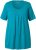 Ulla Popken Essential Front Pleat Tee Teal - Pólók - 