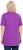 Ulla Popken Essential Front Pleat Tee Purple - Pólók - 