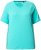 Ulla Popken Piping Accent Functional UVP 50+ Stretch Knit Top Aqua Green - Pólók - 