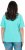 Ulla Popken Piping Accent Functional UVP 50+ Stretch Knit Top Aqua Green - Pólók - 