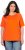 Ulla Popken Piping Accent Functional UVP 50+ Stretch Knit Top Orange Red - Pólók - 