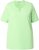 Ulla Popken Essential Notch Neck Stretch Tee Light Green - Pólók - 