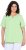 Ulla Popken Essential Notch Neck Stretch Tee Light Green - Pólók - 