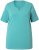 Ulla Popken Essential Notch Neck Stretch Tee Pale Green - Pólók - 