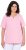 Ulla Popken Essential Notch Neck Stretch Tee Pink - Pólók - 