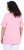 Ulla Popken Essential Notch Neck Stretch Tee Pink - Pólók - 