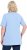 Ulla Popken Essential Notch Neck Stretch Tee Light Blue - Ulla Popken - 