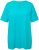 Ulla Popken Essential Notch Neck Stretch Tee Deep Aqua - Pólók - 